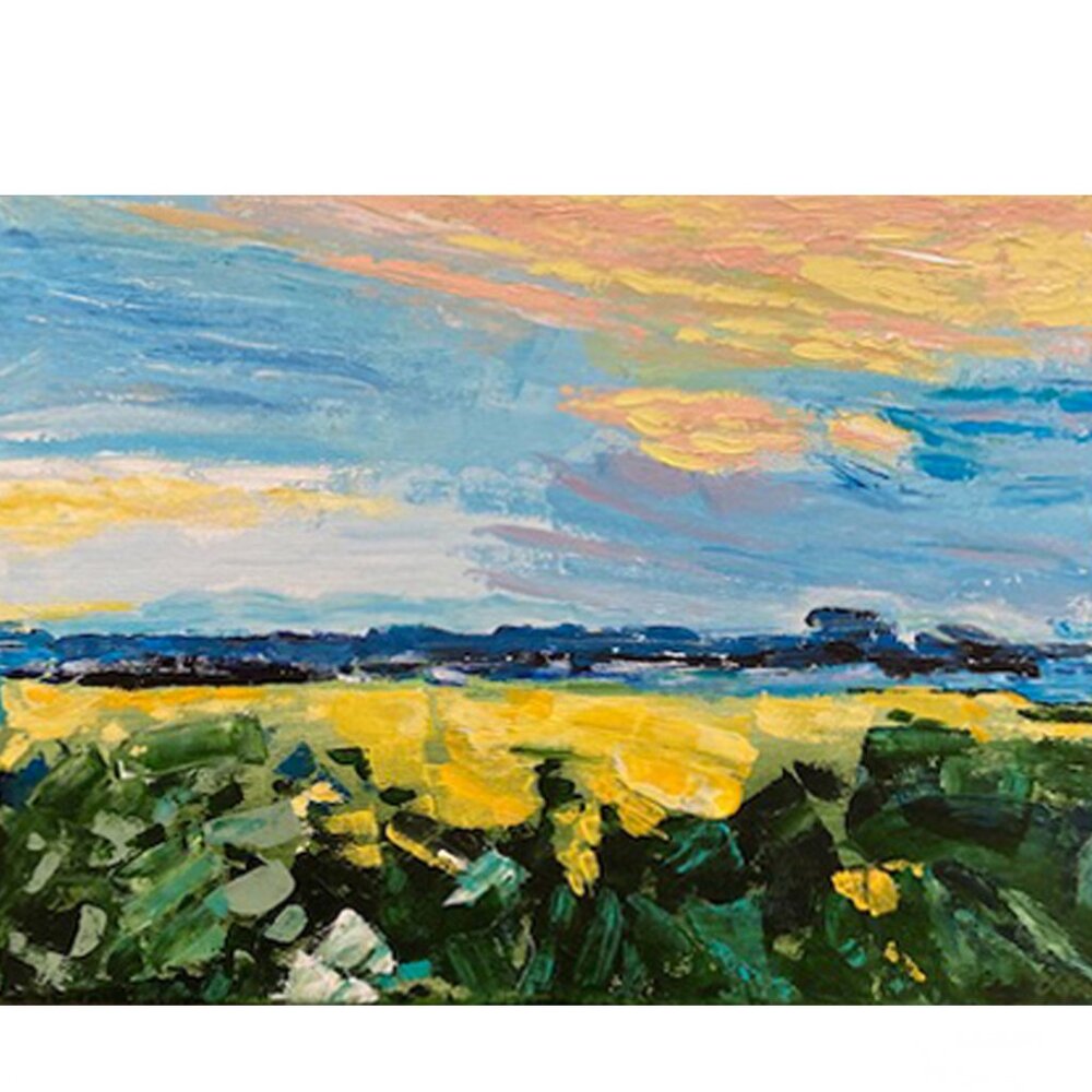 Abstract Landscape Canvas Painting Light of Day Nature Wall Art